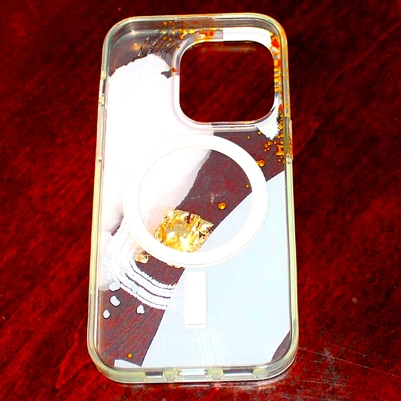 Heyday iPhone 14 Pro Case – Glitter Abstract Swirl Aesthetic ✨ MagSafe Compatibl - Picture 5 of 6